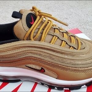 Nike Air Max 97 Men's Sneakers - Gold and Red